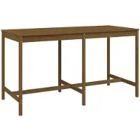 vidaXL Tuintafel 203,5x90x110 cm massief grenenhout honingbruin