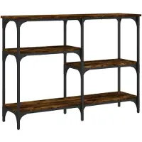 vidaXL Wandtafel 102x29x75 cm bewerkt hout gerookt eikenkleurig