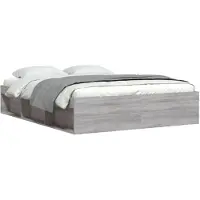 vidaXL Bedframe, grijs Sonoma, 150x200 cm