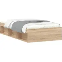 vidaXL Bedframe sonoma eikenkleurig 100x200 cm