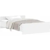 vidaXL Bedframe met hoofd- en voeteneinde wit 120x200 cm