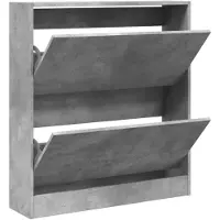 vidaXL Schoenenkast 80x21x87,5 cm bewerkt hout betongrijs