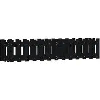 vidaXL Verhoogde plantenbak met lattenstructuur, zwart, 150x30x30 cm, massief grenenhout