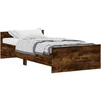 vidaXL Bedframe zonder matras hout gerookt eikenkleurig 90x190 cm