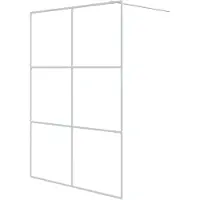 vidaXL Inloopdouchewand 140x195 cm transparant ESG-glas wit