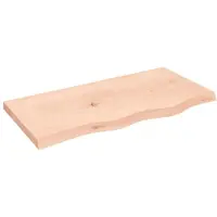 vidaXL Tafelblad 80x40x(2-4) cm onbehandeld massief eikenhout