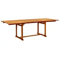 vidaXL Tuintafel (160-240)x100x75 cm massief acaciahout