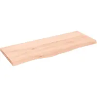 vidaXL Tafelblad 100x40x(2-4) cm onbehandeld massief eikenhout