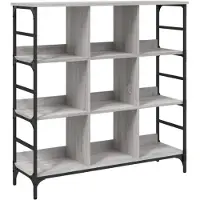vidaXL Dressoir 102x32x103,5 cm bewerkt hout grijs sonoma eikenkleurig