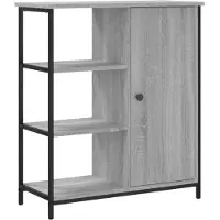 vidaXL Dressoir 70x30x80 cm bewerkt hout grijs sonoma