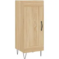 vidaXL Dressoir 34,5x34x90 cm bewerkt hout sonoma eiken