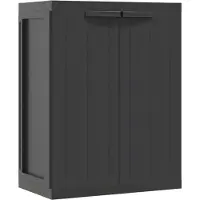 vidaXL Tuinkast 65x37x85 cm polypropeen zwart