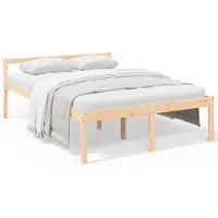 vidaXL Seniorenbed, 135x190 cm, massief grenenhout