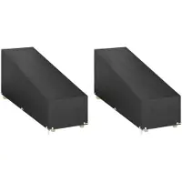 vidaXL Ligbedhoezen 2 st met 12 oogjes 200x65x35/60 cm polyetheen
