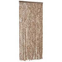 vidaXL Vliegenhor met beige en donkerbruine kleur, 90x220 cm, chenille