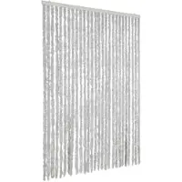 vidaXL Vliegengordijn 118x220 cm chenille grijs