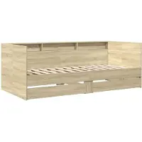 vidaXL Dagbed met lades, zonder matras, Sonoma-eikenhout, 100x200 cm