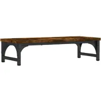 vidaXL Monitorstandaard 55x23x14 cm bewerkt hout gerookt eikenkleurig