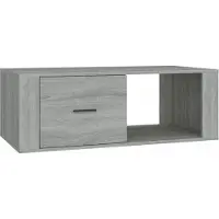 vidaXL Salontafel 100x50,5x35 cm bewerkt hout grijs sonoma eikenkleur