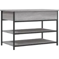 vidaXL Schoenenbankje 70x42,5x50 cm bewerkt hout grijs sonoma eiken