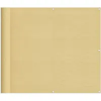 vidaXL Balkonscherm 90x400 cm 100% oxford polyester zandkleurig