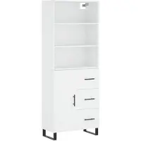 vidaXL Hoge kast 69,5x34x180 cm bewerkt hout wit