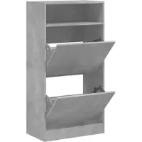 vidaXL Schoenenkast 60x34x116 cm bewerkt hout betongrijs