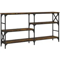 vidaXL Wandtafel 150x29x76,5 cm bewerkt hout gerookt eikenkleurig