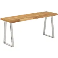 vidaXL Bankje met natuurlijke rand 105 cm massief acaciahout