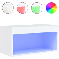 vidaXL Tv-meubel met LED-verlichting 60x30x30 cm wit