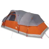 vidaXL Koepeltent 11-persoons waterdicht grijs en oranje