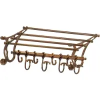 vidaXL Bagagerek met kleerhangers wandmontage aluminium