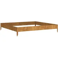 vidaXL verhoogde plantenbak 100x100x18,5 cm, cortenstalen uitvoering