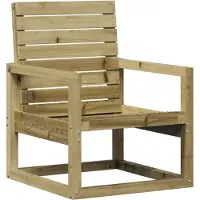vidaXL Tuinstoel, 57,5x63x76 cm, grenenhout, geïmpregneerd