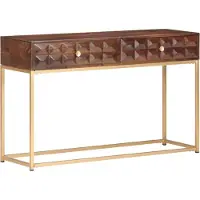vidaXL Consoletafel 122x36x75 cm Massief mangohout
