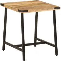 vidaXL Bijzettafel 45x45x50 cm massief mangohout en ijzer