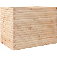 vidaXL Plantenbak 90x60x68,5 cm massief grenenhout