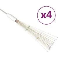 vidaXL 4 st Kerstverlichting vuurwerk 560 LED's 20 cm meerkleurig