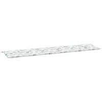 vidaXL Tuinbankkussen bladpatroon 200x50x3 cm stof