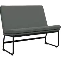 vidaXL Bankje 100x75x76 cm stof donkergrijs
