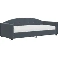 vidaXL Slaapbank met matras 90x190 cm fluweel donkergrijs