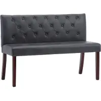 vidaXL Bankje 120 cm kunstsuède grijs