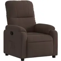 vidaXL Fauteuil verstelbaar microvezelstof bruin