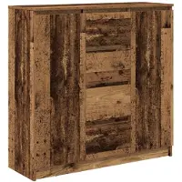 vidaXL Dressoir met lades, look van oud hout, 100,5 x 35 x 98,5 cm