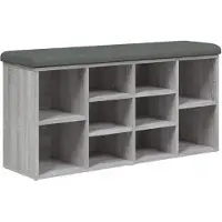 vidaXL Schoenenbank 102x32x50 cm bewerkt hout grijs sonoma eikenkleur