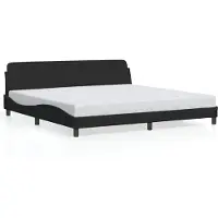 vidaXL Bedframe "Dover", zwart, 200x200 cm, fluweel