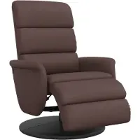 vidaXL Fauteuil verstelbaar met voetensteun kunstleer bruin