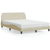 vidaXL Bedframe "Dover" 120x200 cm stof crèmekleurig