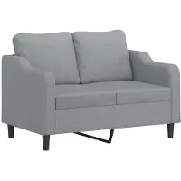 vidaXL Tweezitsbank 120 cm stof lichtgrijs