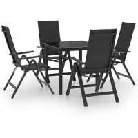 vidaXL 5-delige tuinset, aluminium, antraciet